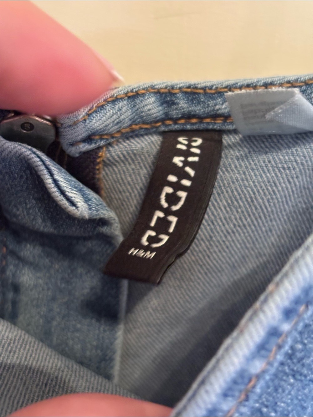 H&M Blue Denim Mini Dress with Spaghetti Straps - Picture 3 of 5